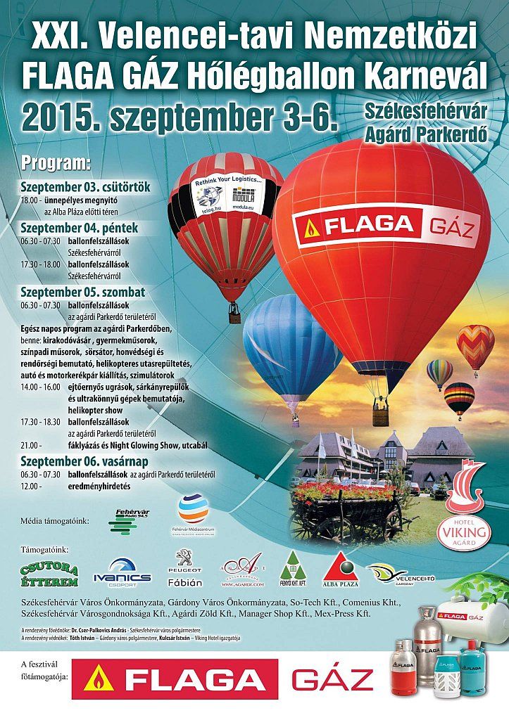 XXI. Velencei-tavi Nemzetközi FLAGA GÁZ Hőlégballon Karnevál